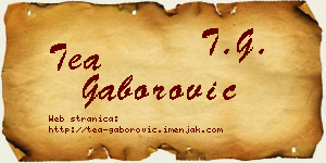 Tea Gaborović vizit kartica